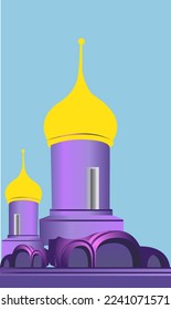 Orthodox church with golden domes
