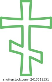 Imagen vectorial de icono de la Cruz Ortodoxa. Adecuado para aplicaciones web móviles y medios de impresión.