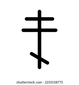 Orthodox Cross Icon Vector Symbol Design Illustration