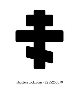 Ilustración ortodoxa de diseño de símbolo vector de iconos cruzados