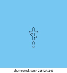 Orthodox cross on a blue background