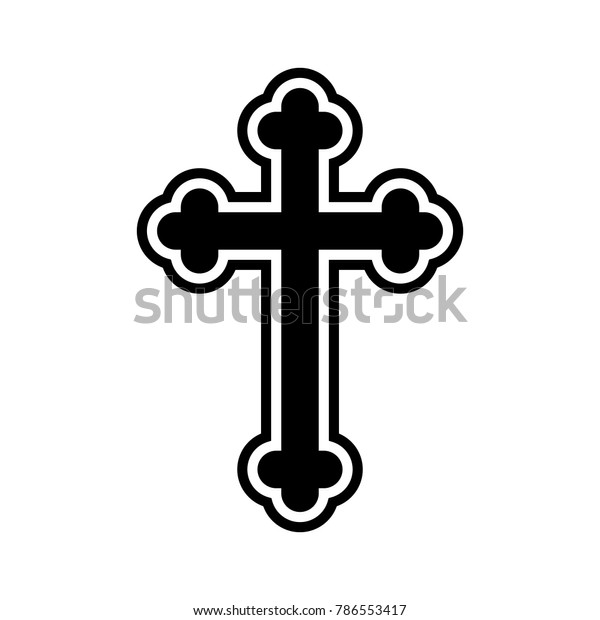 Orthodox Cross Vector Icon Stock Vector (Royalty Free) 786553417