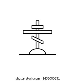 orthodox, grave, death outline icon. detailed set of death illustrations icons. can be used for web, logo, mobile app, UI, UX