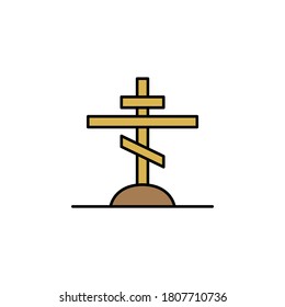 orthodox, grave, death outline icon. detailed set of death illustrations icons. can be used for web, logo, mobile app, UI, UX