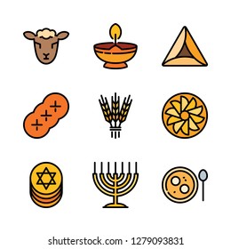 orthodox icon set. vector set about hebrew icons set.