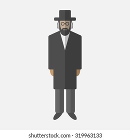 Orthodox jew. Flat icon