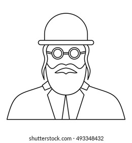 Orthodox jew icon in outline style on a white background vector illustration