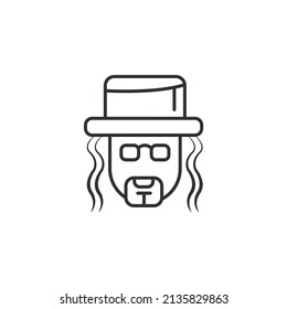 Orthodox jew icons  symbol vector elements for infographic web