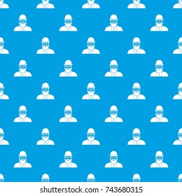 Orthodox jew pattern repeat seamless in blue color for any design. Vector geometric illustration