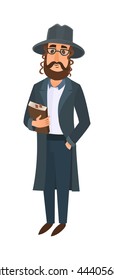 Orthodox Jewish Man Vector Illustration Stock Vector (Royalty Free ...