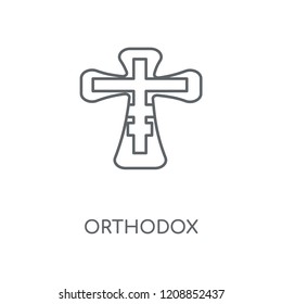 Orthodox linear icon. Orthodox concept stroke symbol design. Thin graphic elements vector illustration, outline pattern on a white background, eps 10.