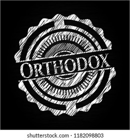 Orthodox on blackboard