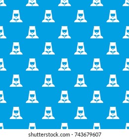 Orthodox priest pattern repeat seamless in blue color for any design. Vector geometric illustration