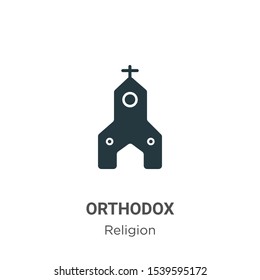 Orthodox vector icon on white background. Flat vector orthodox icon symbol sign from modern religion collection for mobile concept and web apps design.