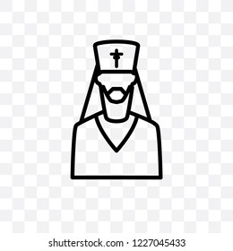 orthodox vector linear icon isolated on transparent background, orthodox transparency concept can be used for web and mobile