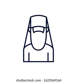 Orthodoxy man design, Religion culture belief religious faith god spiritual meditation and traditional theme Vector illustration