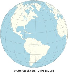 The orthographic projection of the world map with Saint-Martin at its center. an island in the northeast Caribbean Sea,approximately 300 km (190 mi) east of Puerto Rico
