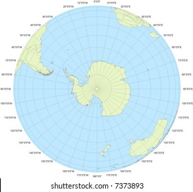 An Orthographic view of the South Pole