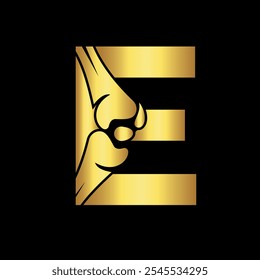 Orthopaedic Logo combine with letter E vector template
