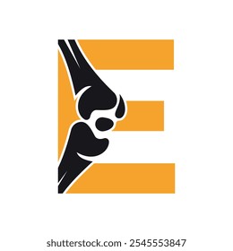 Orthopaedic Logo combine with letter E vector template