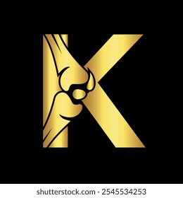 Orthopaedic Logo combine with letter K vector template