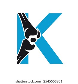 Orthopaedic Logo combine with letter K vector template