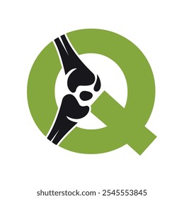 Orthopaedic Logo combine with letter Q vector template