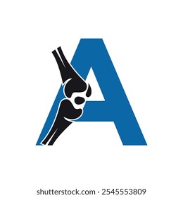 Orthopaedic Logo combine with letter A vector template