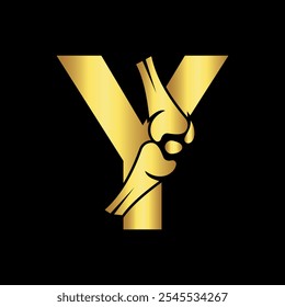 Orthopaedic Logo combine with letter Y vector template