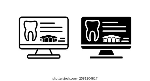 Orthopantomogram icon set. for mobile concept and web design on white background