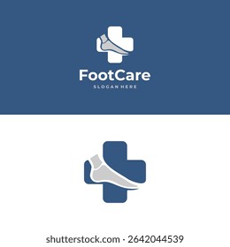 Orthopedic ankle bone logo design chiropratic clinic icon symbol medical foot care logo