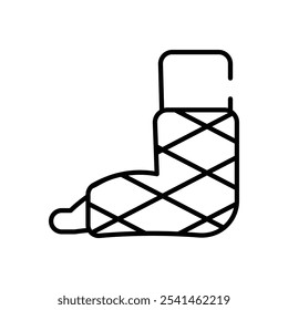 Orthopedic Cast vector icon stock illustration