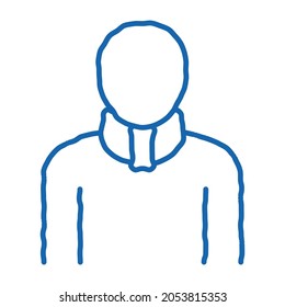 Orthopedic Cervical Collar For Neck Support sketch icon vector. Hand drawn blue doodle line art isolated symbol illustration svg