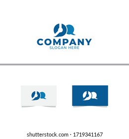 Plantilla de diseño de logotipos de chat ortopedos
