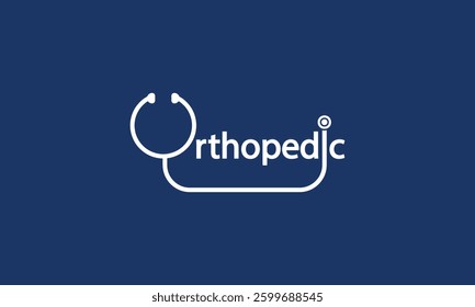 Orthopedic creative typography logo design