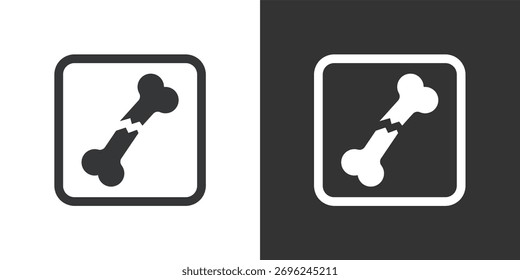 Orthopedic Fracture icon. Solid glyph series icon