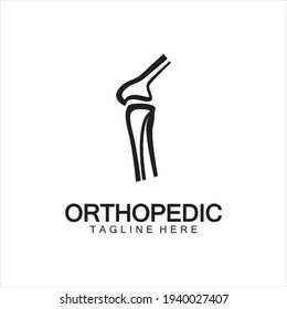 Orthopedic Health Bone Logo vector illustration Design template,Knee Bone Logo designs concept, Health Bone logo symbol icon