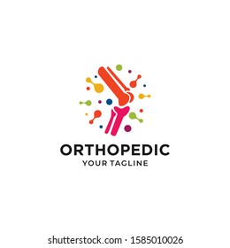 Orthopedic health logo design vector template