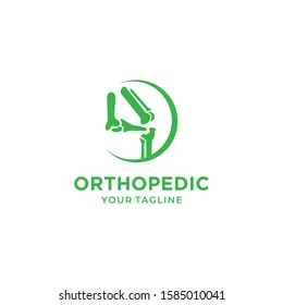 Orthopedic health logo design vector template