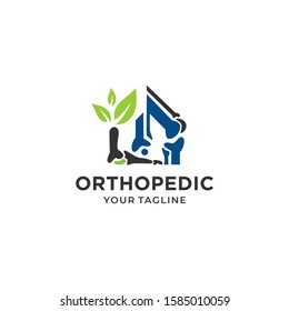 Orthopedic health logo design vector template