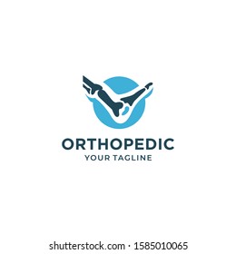 Orthopedic health logo design vector template