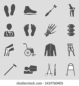 Orthopedic Icons. Sticker Design. Vector Illustration.