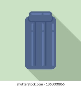 Orthopedic inflatable mattress icon. Flat illustration of orthopedic inflatable mattress vector icon for web design