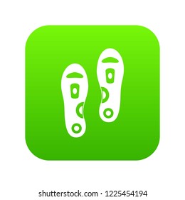 Orthopedic insoles icon digital green for any design isolated on white vector illustration