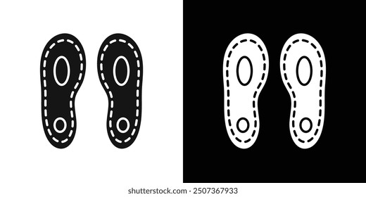 Orthopedic insoles icon flat line symbol set.