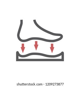 Orthopedic insoles icon isolated on white background. Vector signs