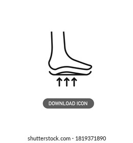 Orthopedic insoles icon in line style isolated on white background