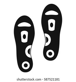 Orthopedic insoles icon. Simple illustration of orthopedic insoles vector icon for web