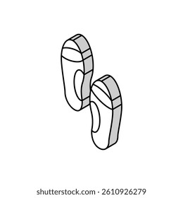 orthopedic insoles isometric icon vector. orthopedic insoles sign. isolated symbol illustration