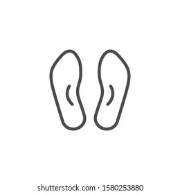 Orthopedic insoles line outline icon